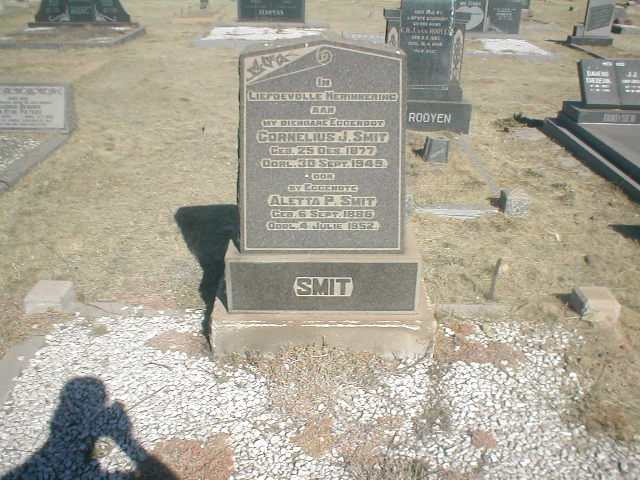 SMIT Cornelius J. 1877-1949 &amp; Aletta P. 1888-1952