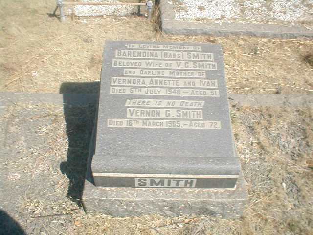 SMITH Vernon C 1965 &amp; Barendina SMITH 1948