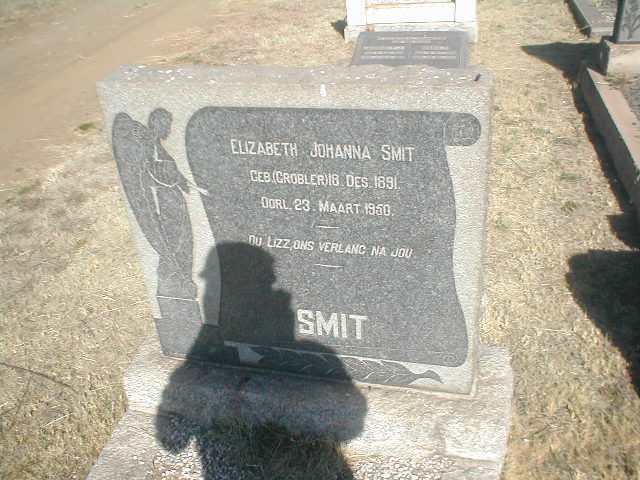 SMIT Elizabeth Johanna nee GROBLER 1891-1950