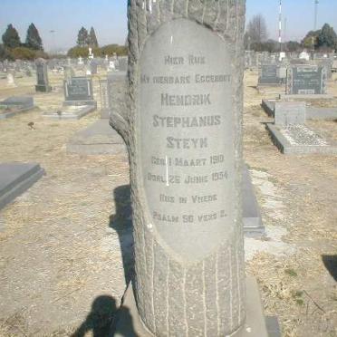 STEYN Hendrik Stephanus 1910-1954