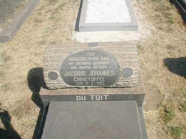 TOIT Jacobus Johannes Christoffel, du 1895-?