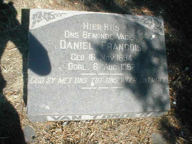TONDER Daniel Francois, van 1894-1962