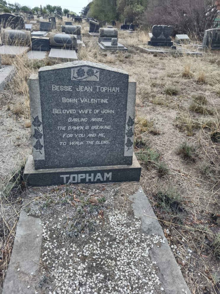 TOPHAM Bessie Jean nee VALENTINE
