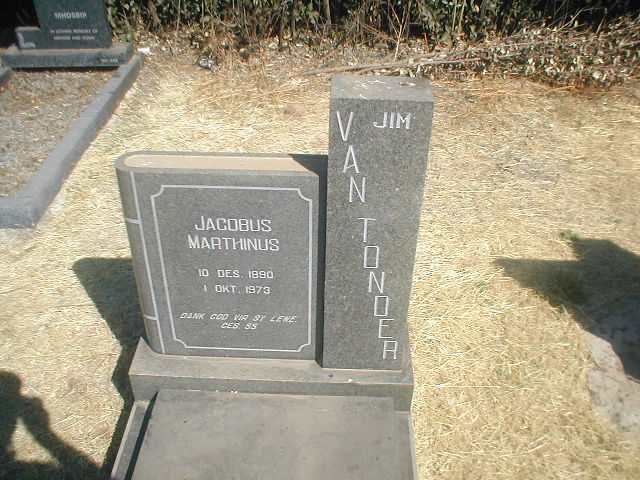 TONDER Jacobus Marthinus, van 1890-1973