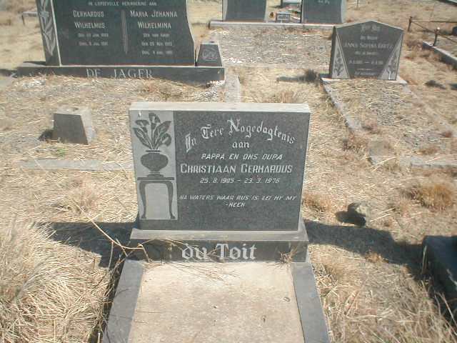 TOIT Christiaan Gerhardus, du 1905-1976