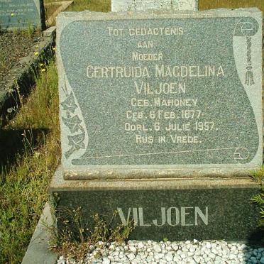 VILJOEN Gertruida Magdalena nee MAHONEY 1877-1957