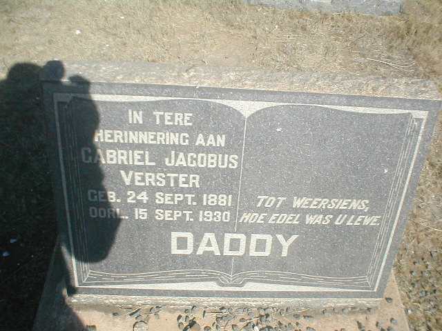VERSTER Gabriel Jacobus 1881-1930