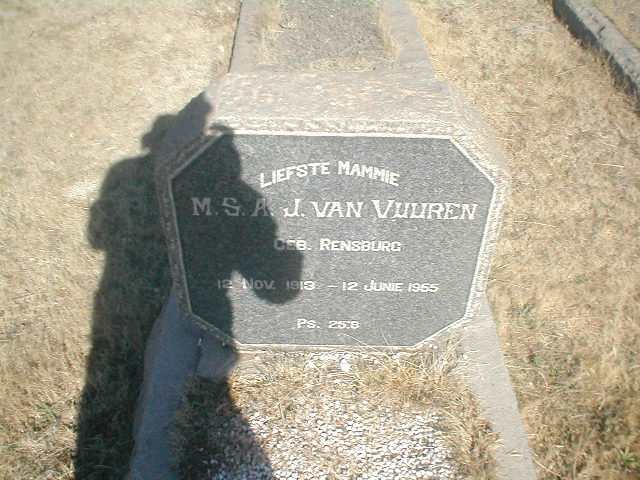 VUUREN M.S.A.J., van, geb. RENSBURG 1913-1955