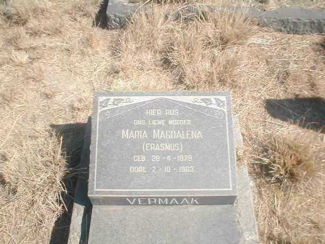 VERMAAK Maria Magdalena geb. ERASMUS 1879-1963