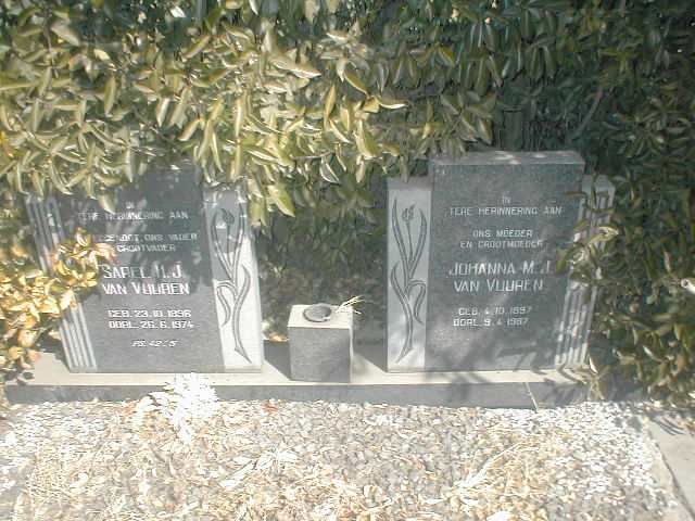 VUUREN Sarel H. J., van 1898-1974 &amp; Johanna M. J. 1897-1987
