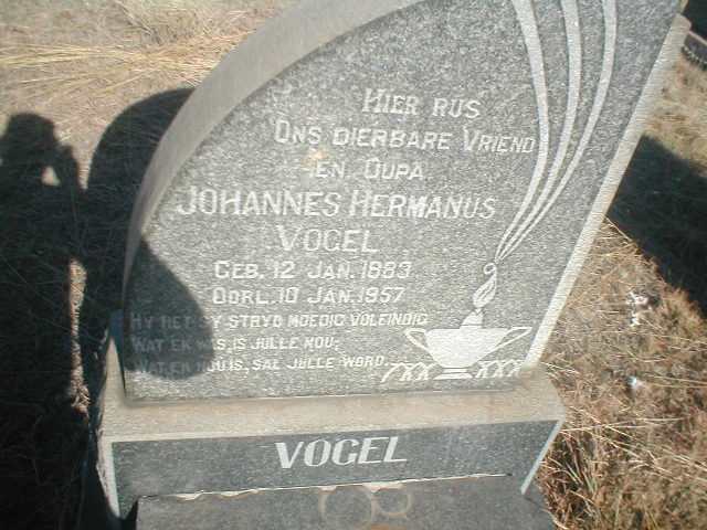 VOGEL Johannes Hermanus 1883-1957