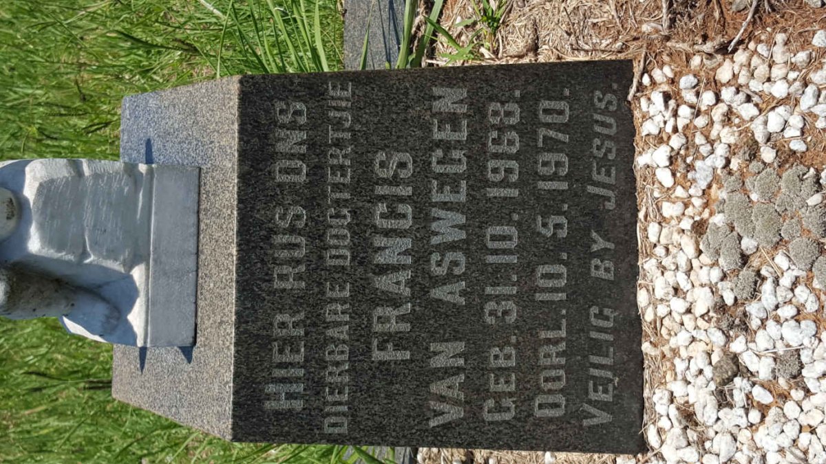 ASWEGEN Francis, van 1968-1970