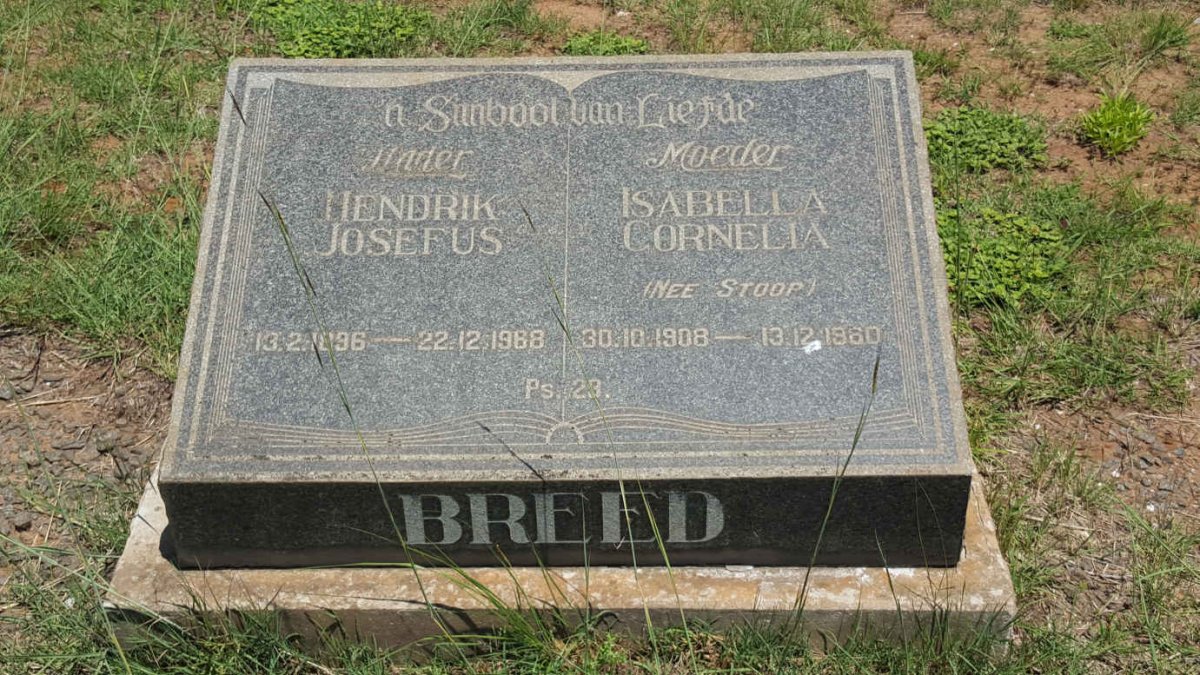 BREED Hendrik Josefus 1896-1968 &amp; Isabella Cornelia STOOP 1908-1960