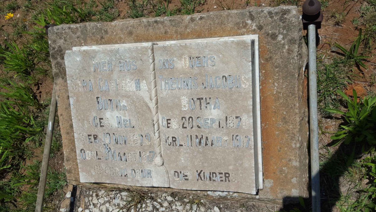 BOTHA Theunis Jacobus 1870-1917 &amp; Sara Catharina NEL 1879-1917