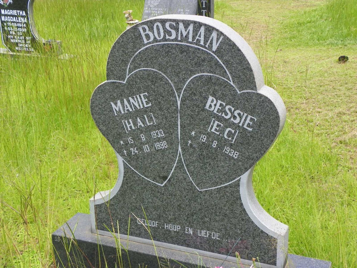 BOSMAN H.A.L. 1933-1998 &amp; E.C. 1938-