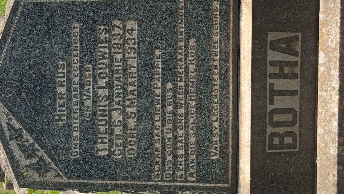 BOTHA Theunis Louwies 1897-1934