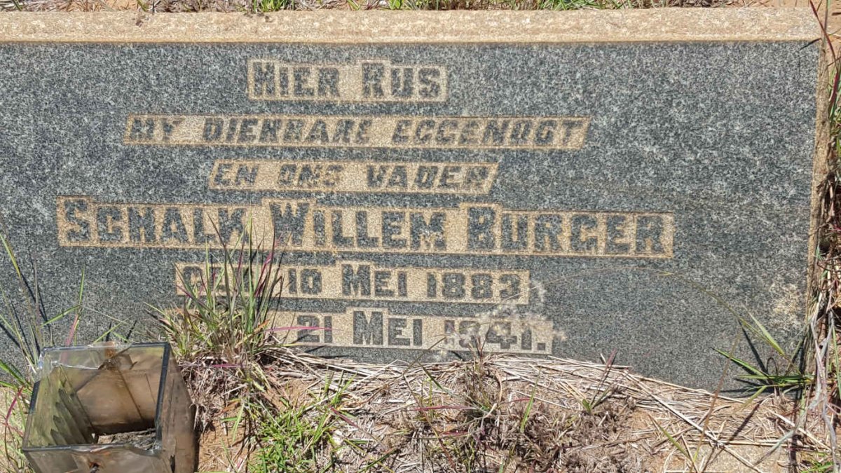 BURGER Schalk Willem 1883-1941