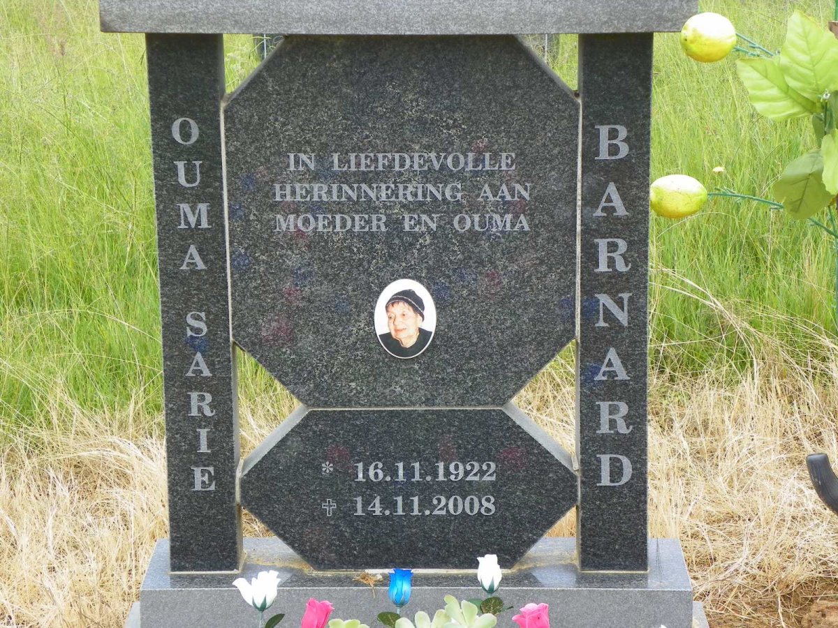 BARNARD Sarie 1922-2008