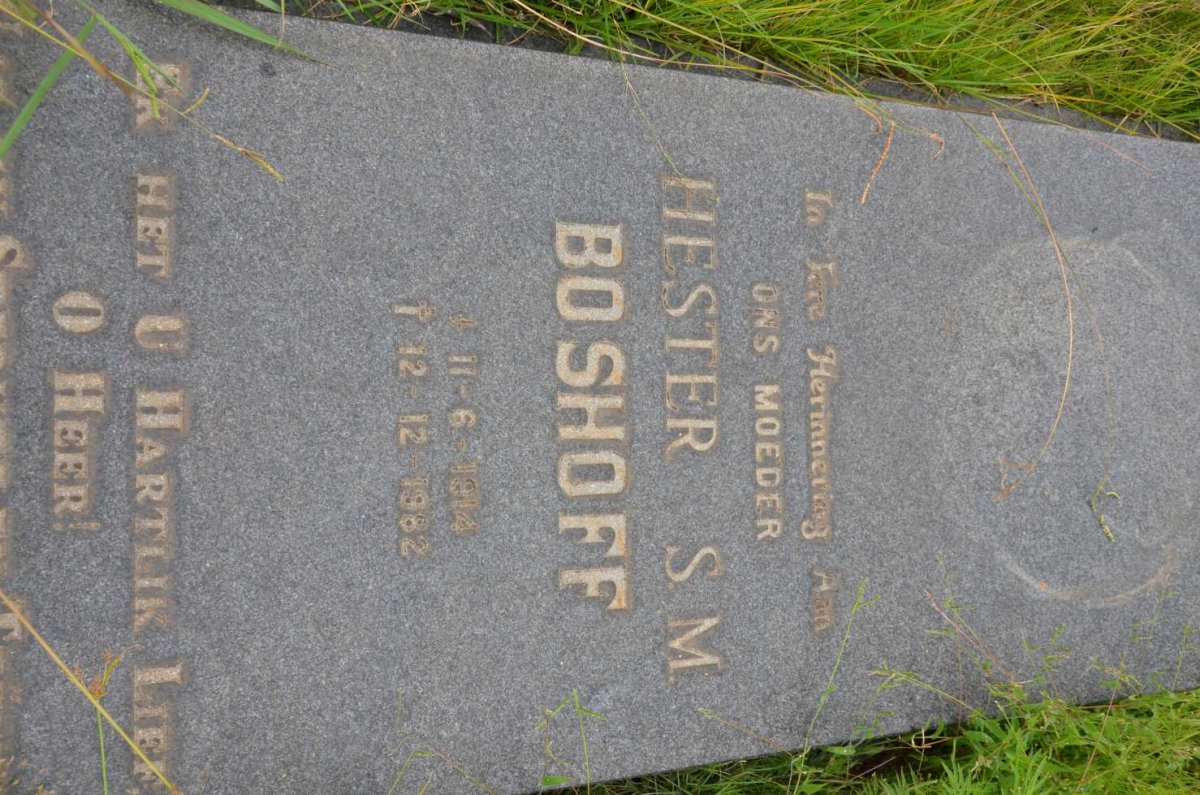 BOSHOFF Hester S.M. 1914-1982