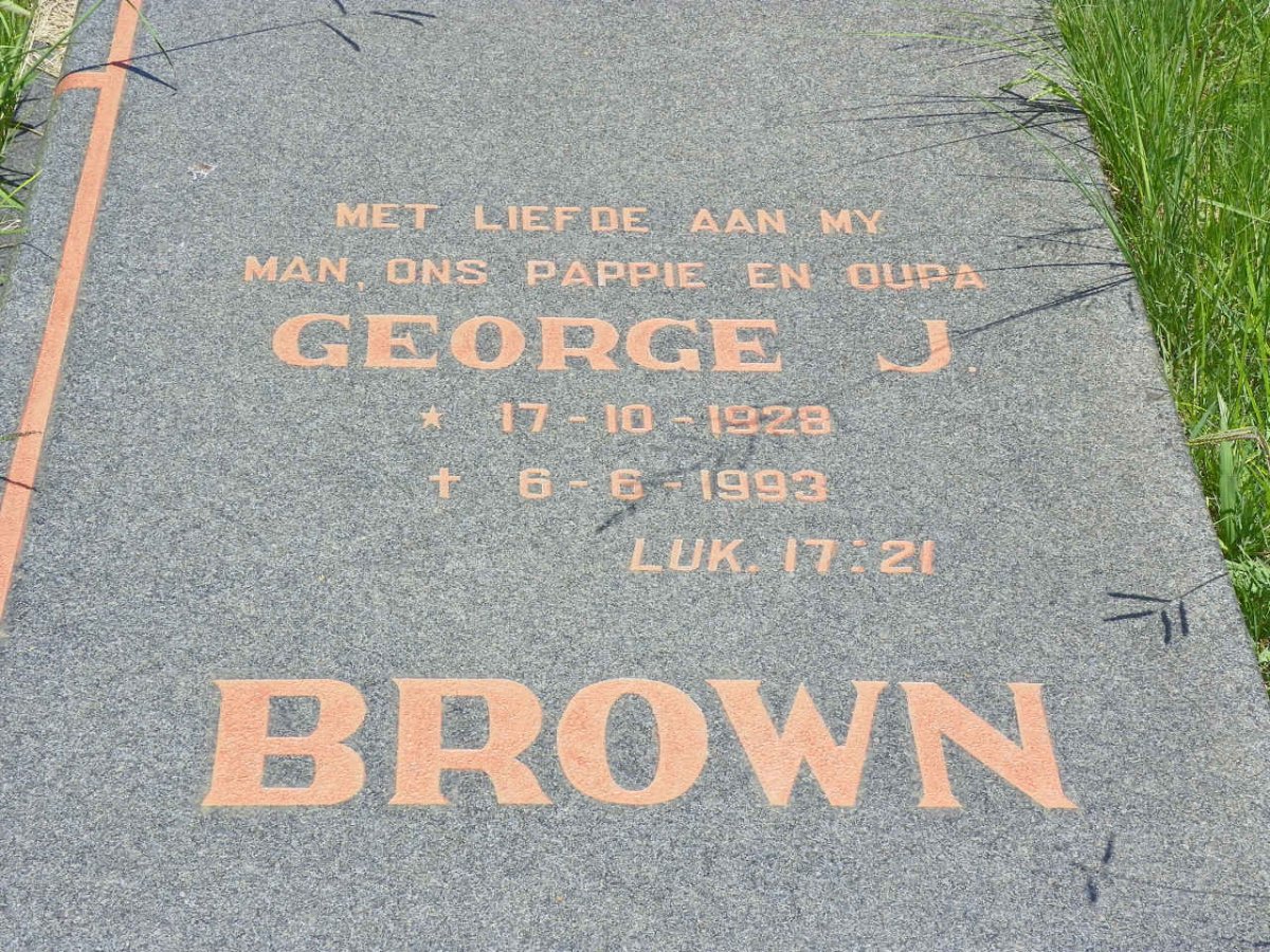 BROWN George J. 1928-1993