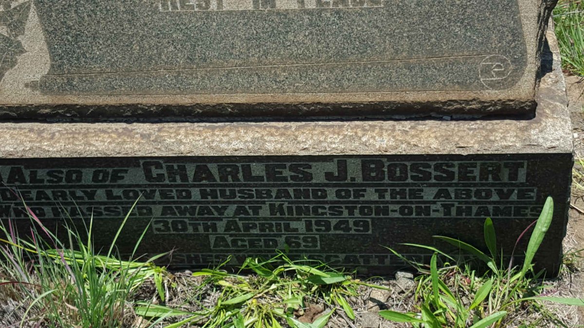 BOSSERT Charles J. -1949 &amp; Ruth Saul 1877-1941