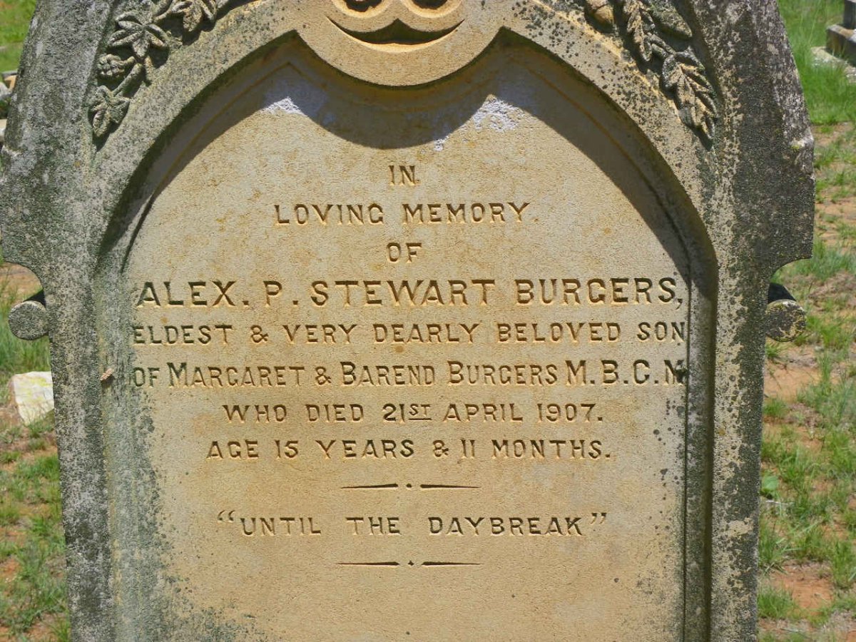 BURGERS Alex. P. Stewart -1907