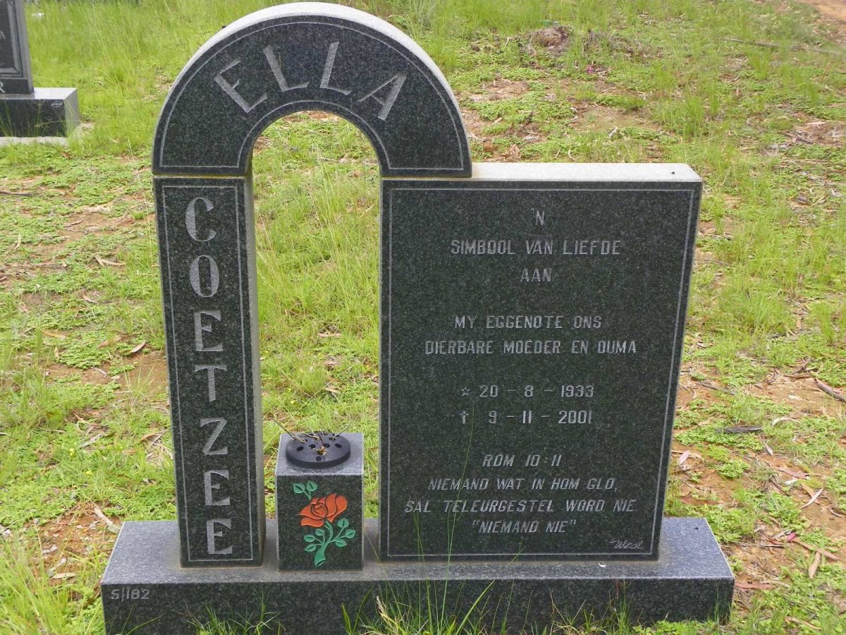 COETZEE Ella 1933-2001