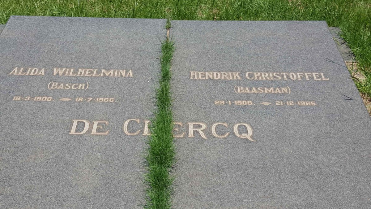 CLERCQ Hendrik Christoffel, de 1908-1965 &amp; Alida Wilhelmina BASCH 1908-1966