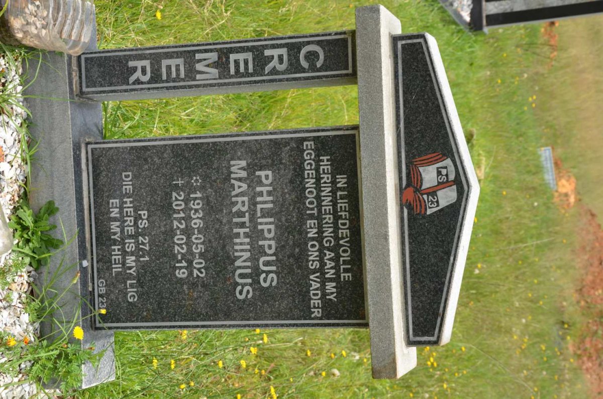 CREMER Philippus Marthinus 1936-2012