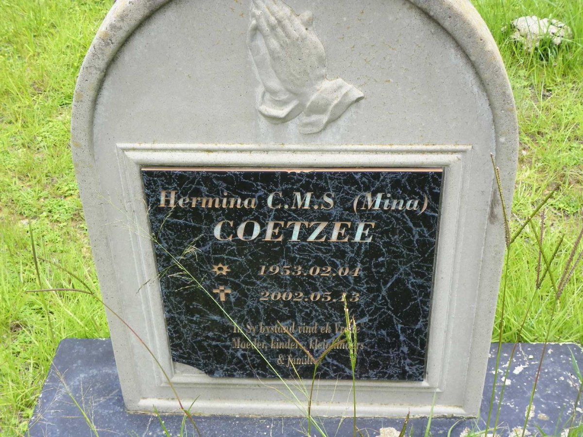 COETZEE Hermina C.M.S. 1953-2002