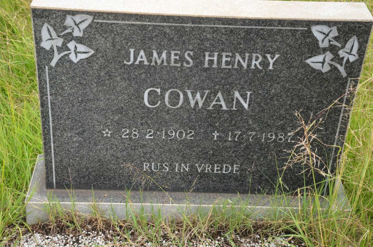 COWAN James Henry 1902-1987