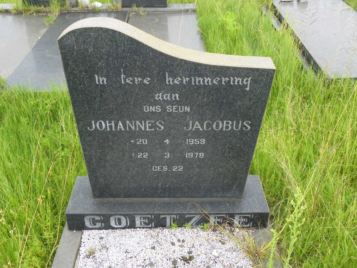 COETZEE Johannes Jacobus 1958-1978
