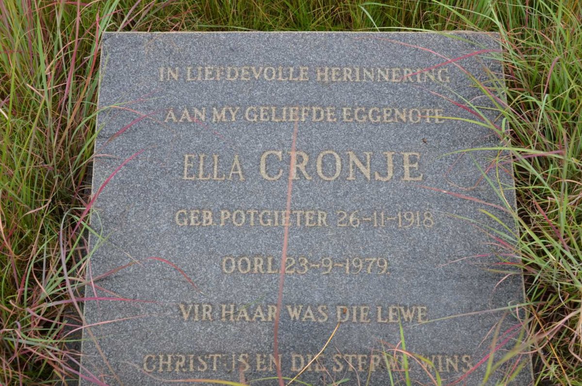 CRONJE Ella nee POTGIETER 1918-1979