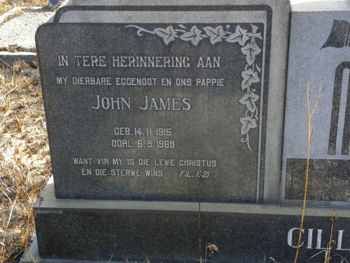 CILLIERS John James 1915-1969 &amp; Jacobus Hermanus GARDNER 1929-