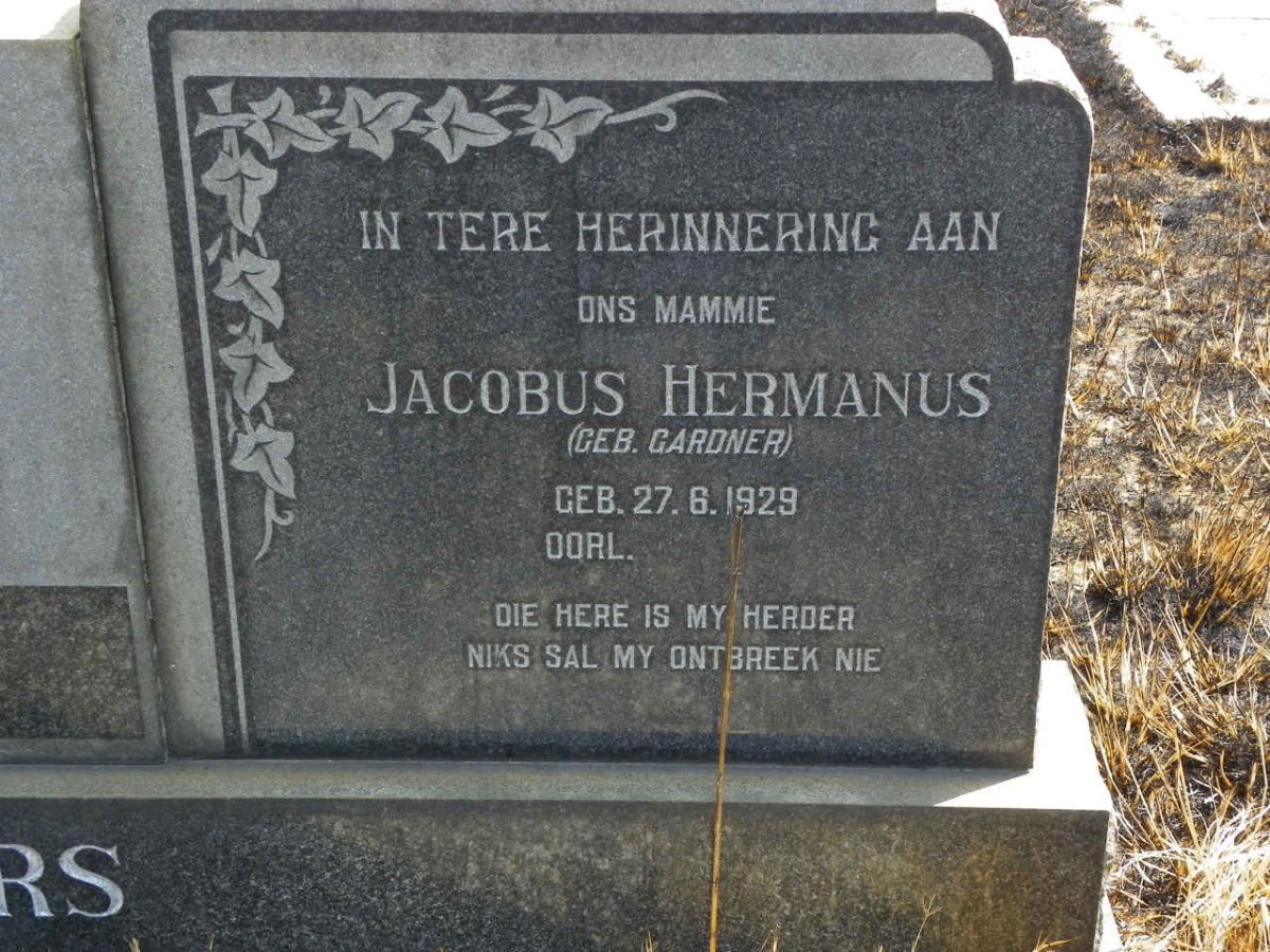 CILLIERS John James 1915-1969 &amp; Jacobus Hermanus GARDNER 1929-