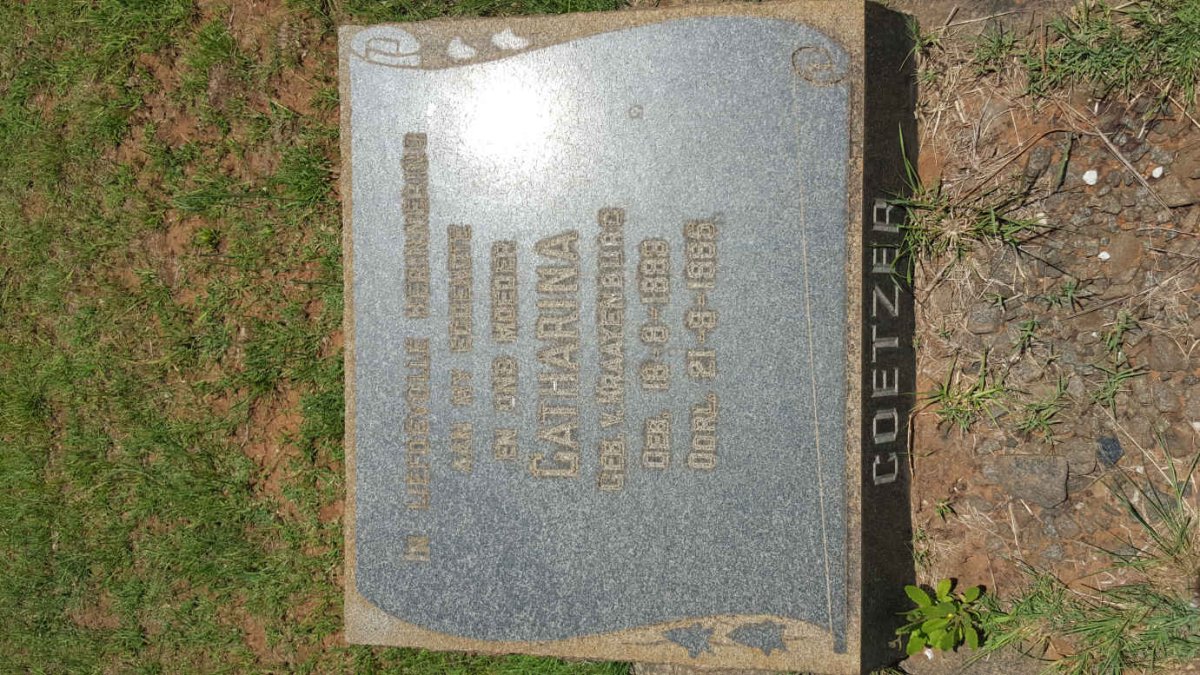 COETZER Catharina nee KRAAYENBURG 1888-19??