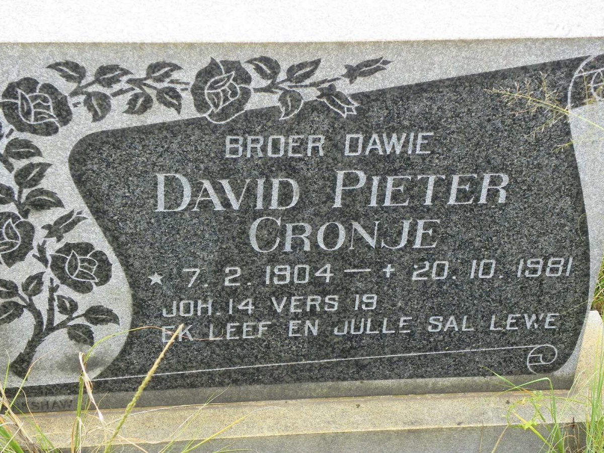 CRONJE David Pieter 1904-1981