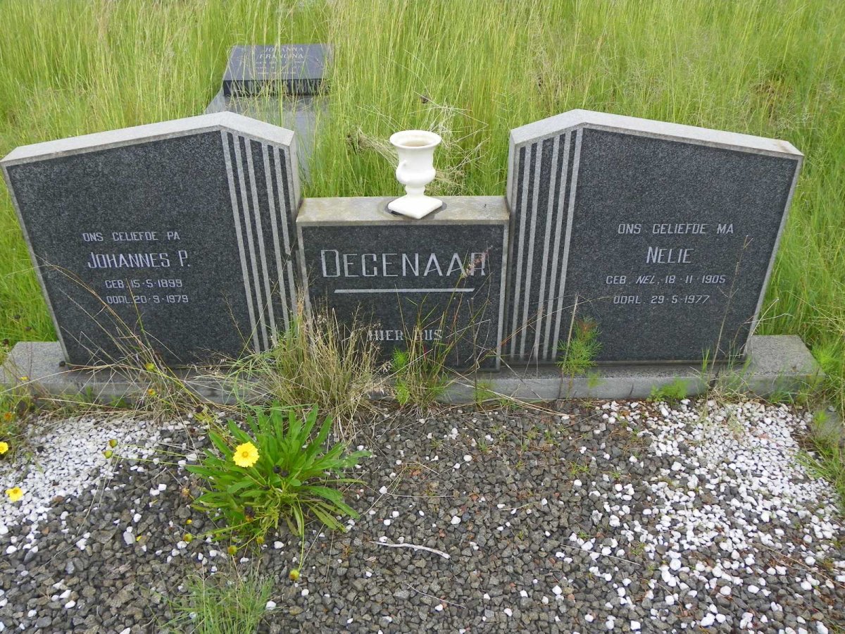 DEGENAAR Johannes P. 1899-1979 &amp; Nelie NEL 1905-1977