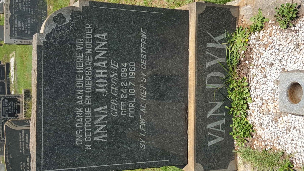 DYK Anna Johanna, van nee CRONJE 1894-1960