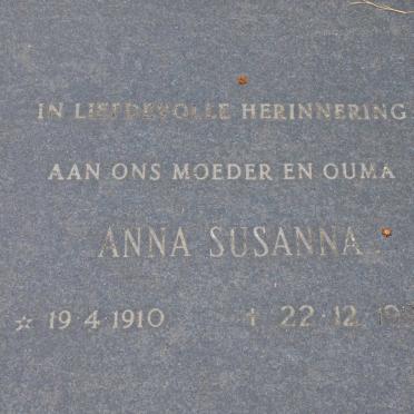 DAVEL Ockert Tobias 1896-1983 &amp; Anna Susanna 1910-1995