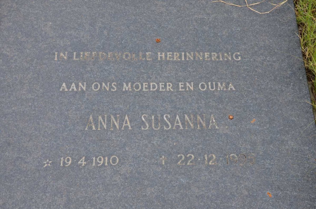 DAVEL Ockert Tobias 1896-1983 &amp; Anna Susanna 1910-1995