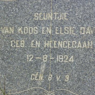 DAVEL Jacobus Stephanus 1894-1957 &amp; Elsie Catherina BALLOT 1893-1958 :: DAVEL 1924-1924