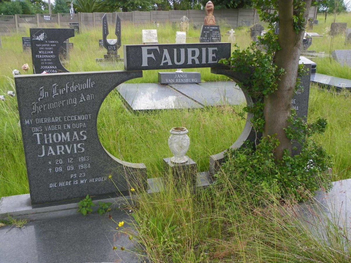FAURIE Thomas Jarvis 1913-1984 &amp; Maria C.S. 1917-