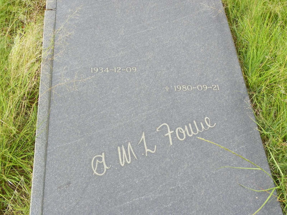 FOURIE A.M.L. 1934-1980