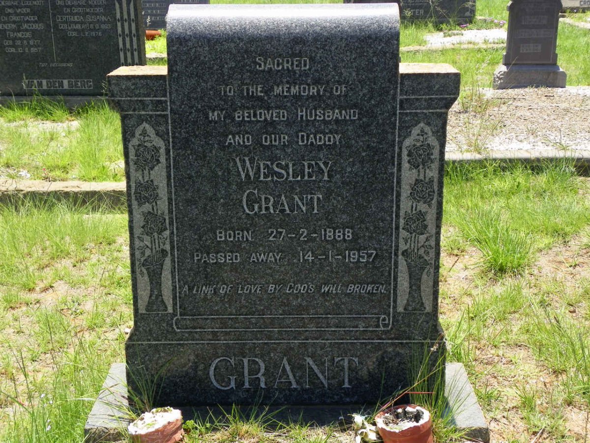 GRANT Wesley 1888-1957