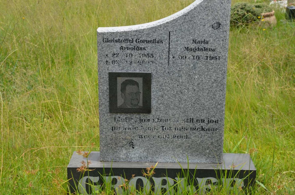GROBLER Christoffel Cornelius Arnoldus 1955-2005 &amp; Maria Magdalena 1961-