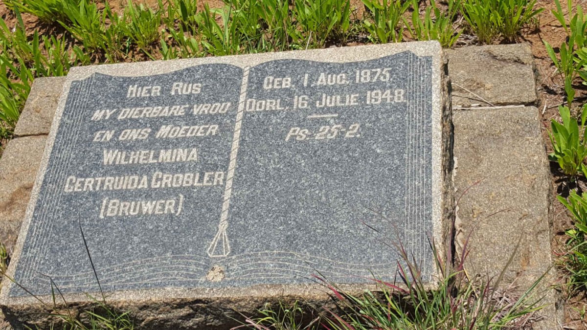 GROBLER Wilhelmina Gertruida nee BRUWER 1875-1948