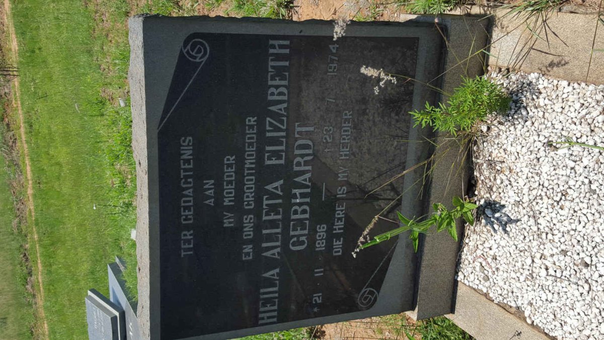 GEBHARDT Heila Alleta Elizabeth 1896-1974