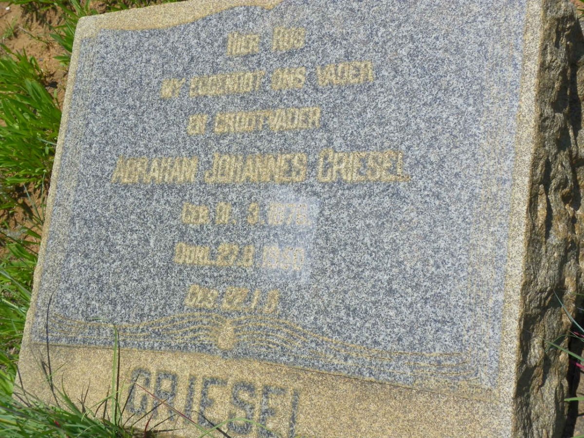 GRIESEL Abraham Johannes 1876-1950