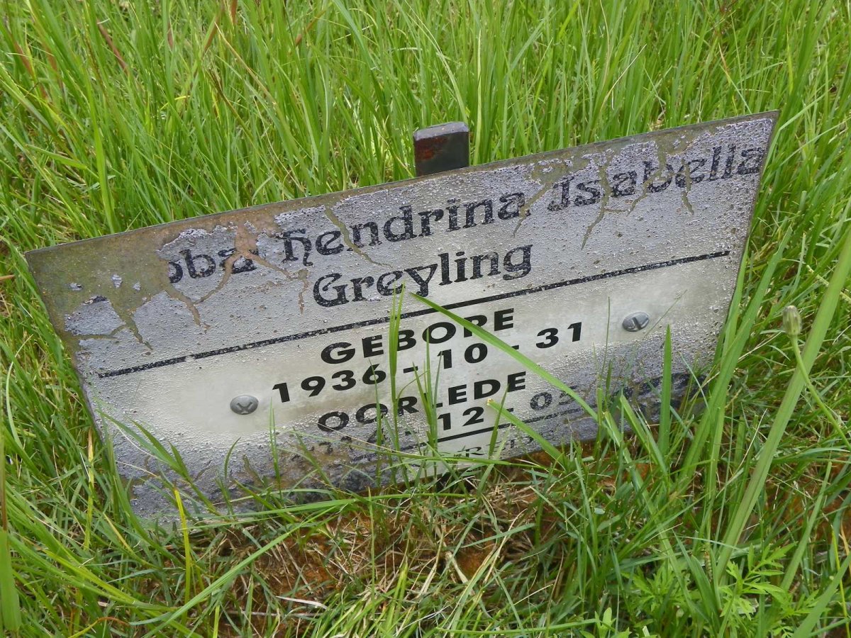 GREYLING Jacoba Hendrina Isabella 1936-2014